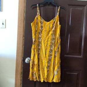 Almost New gold with floral design sundress